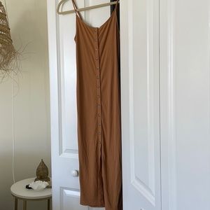 Forever 21 Bodycon Ribbed Button-up Dress